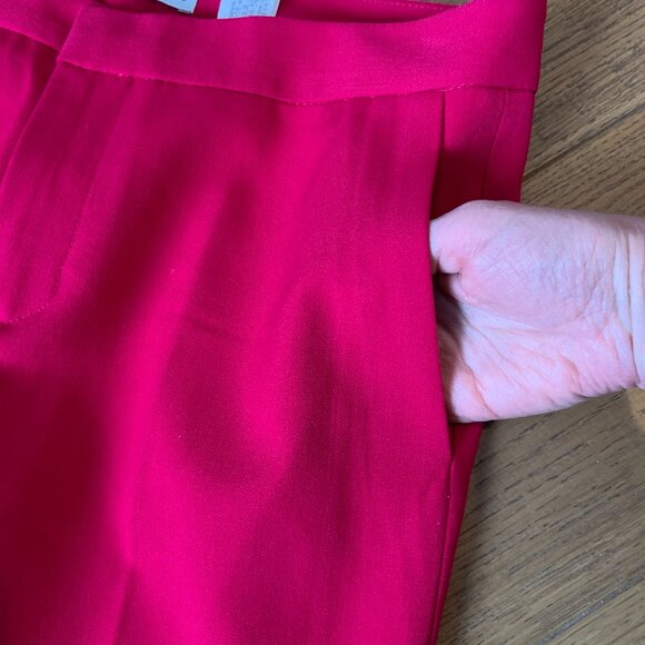 Zara Low Rise Flare Dressy Pants Trousers Pockets Fuchsia Pink Size S - Picture 14 of 15